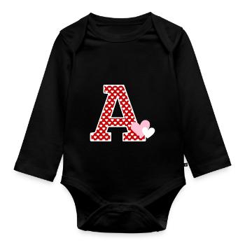 Brief ans Herz - Baby Bio-Langarm-Body - Schwarz - Vorne