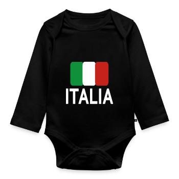 Italian italien - Baby Bio-Langarm-Body - Schwarz - Vorne