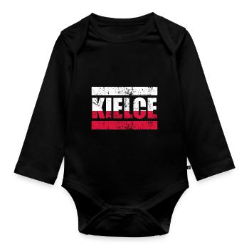 Kielce Polska Poland Gift - Organic Longsleeve Baby Bodysuit - black - Front