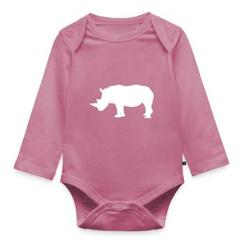 Rhino - Body Bébé bio manches longues - mauve - Devant