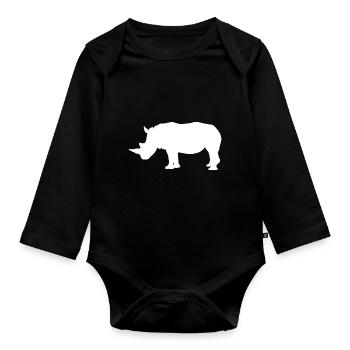 Rhino - Body Bébé bio manches longues - noir - Devant