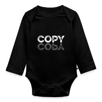 Copy Design für eineiige Zwillinge - Baby Bio-Langarm-Body - Schwarz - Vorne