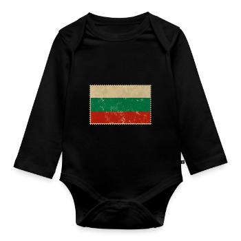 Bulgarie - Body Bébé bio manches longues - noir - Devant