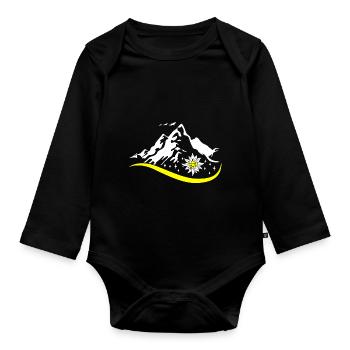 Alpen Edelweiss Edelweiss Costume pour Dirndl - Body Bébé bio manches longues - noir - Devant