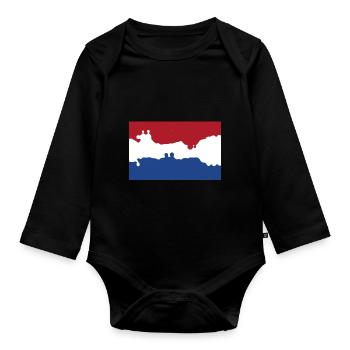 Pays-Bas - Body Bébé bio manches longues - noir - Devant