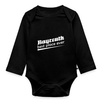 Bayreuth - Stadt best place ever - Baby Bio-Langarm-Body - Schwarz - Vorne