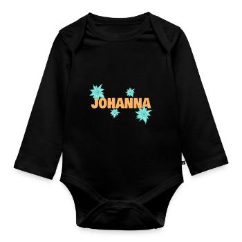 Edelweiss Johanna - Body Bébé bio manches longues - noir - Devant
