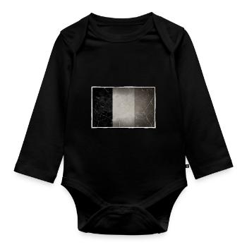 Belgium - Organic Longsleeve Baby Bodysuit - black - Front