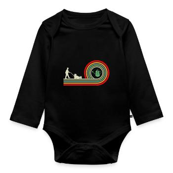 Retro Graphic Gardener Horticulturist Gardening La - Baby Bio-Langarm-Body - Schwarz - Vorne