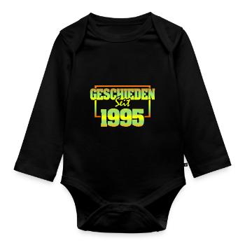 Ehefrau 1995 - Baby Bio-Langarm-Body - Schwarz - Vorne