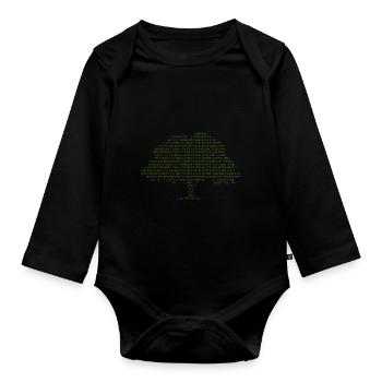 Binary Tree Admin Hacker Coder Programmierer - Baby Bio-Langarm-Body - Schwarz - Vorne