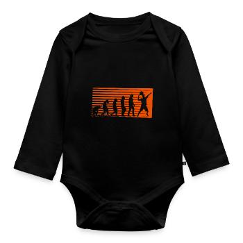 Padel Evolution Platform Tennis Paddleball Padel - Organic Longsleeve Baby Bodysuit - black - Front