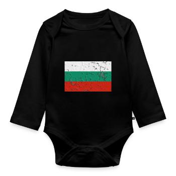 Holidays Bulgaria - Organic Longsleeve Baby Bodysuit - black - Front