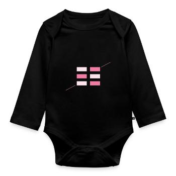 Terre rose moderne et stylé - Body Bébé bio manches longues - noir - Devant