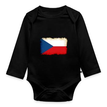 République tchèque République tchèque - Body Bébé bio manches longues - noir - Devant