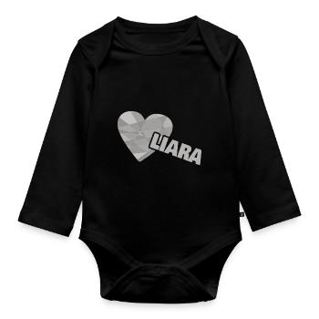 Cadeau pour Liara - Body Bébé bio manches longues - noir - Devant