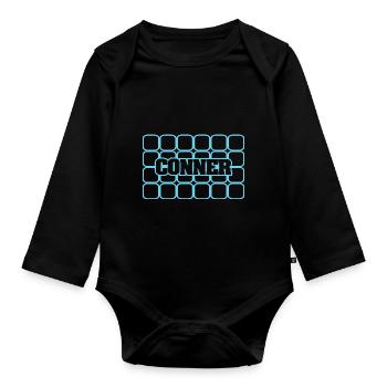 Conner - Body Bébé bio manches longues - noir - Devant