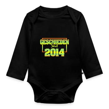 Ehefrau 2014 - Baby Bio-Langarm-Body - Schwarz - Vorne