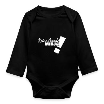 Funny Mirja - Organic Longsleeve Baby Bodysuit - black - Front