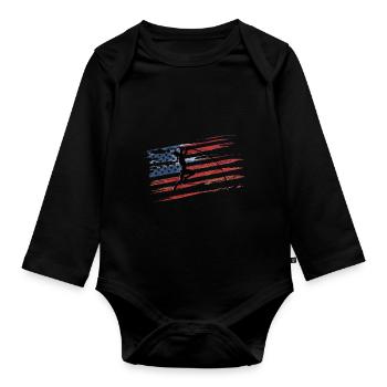 Stabhochspringer-Geschenk - Baby Bio-Langarm-Body - Schwarz - Vorne