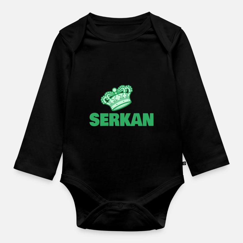Serkan comme prénom - Body Bébé bio manches longues - noir