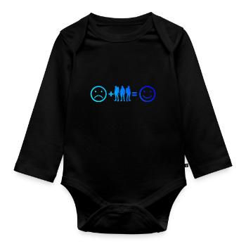 Kletterer Herren Boulder Bouldering Climbing - Baby Bio-Langarm-Body - Schwarz - Vorne