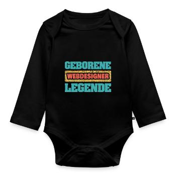 Concepteur Web - Body Bébé bio manches longues - noir - Devant