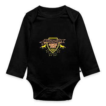 Legendaer 2019 - Organic Longsleeve Baby Bodysuit - black - Front