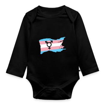 Transgenre Dragqueen TransSexuels Cadeau Genre - Body Bébé bio manches longues - noir - Devant