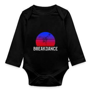 Hip Hop Rap Breakdance B-Boys B-Girls Designs - Organic Longsleeve Baby Bodysuit - black - Front