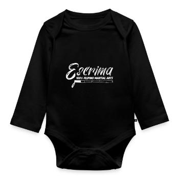 Escrima 100% Filipino Martial Arts Arnis Eskrimador - Organic Longsleeve Baby Bodysuit - black - Front