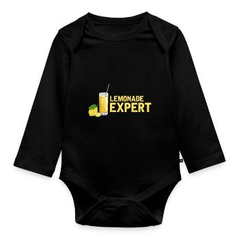 Limonade Limonade Limonade Limonade Stand Design - Body Bébé bio manches longues - noir - Devant