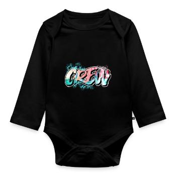 Crew - Organic Longsleeve Baby Bodysuit - black - Front