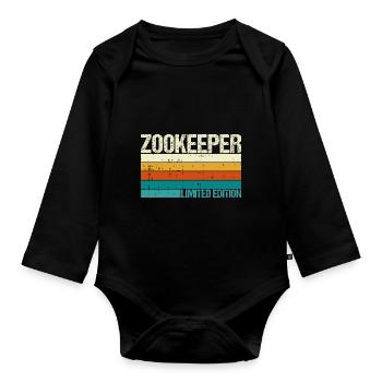 Zoowärter - Baby Bio-Langarm-Body - Schwarz - Vorne