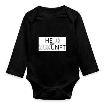 Held der Zukunft - Baby Bio-Langarm-Body - Schwarz - Vorne