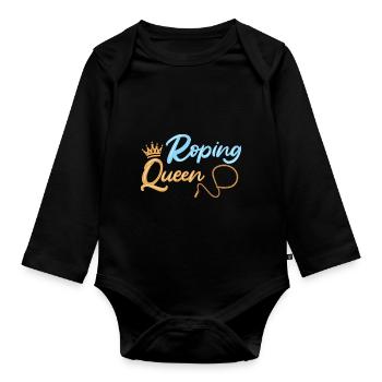 Équipe de corde - Body Bébé bio manches longues - noir - Devant