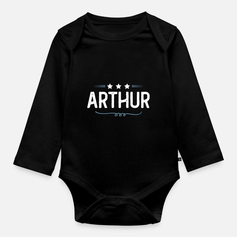 Arthur - Body Bébé bio manches longues - noir