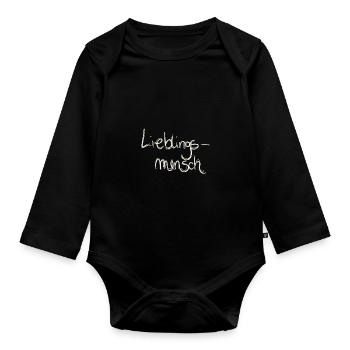 Zeige deine Verbundenheit - Baby Bio-Langarm-Body - Schwarz - Vorne