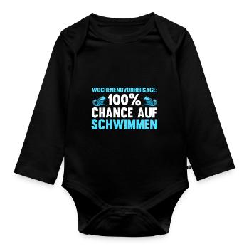 Schullehrerin Lehrerin - Baby Bio-Langarm-Body - Schwarz - Vorne