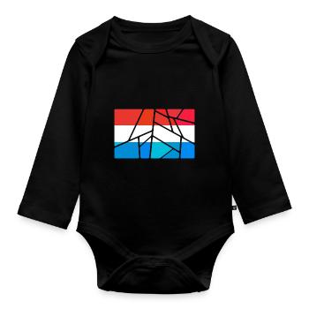 Prénom Luxembourg - Body Bébé bio manches longues - noir - Devant
