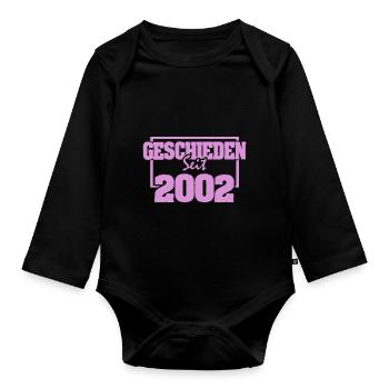 Geschieden 2002 - Baby Bio-Langarm-Body - Schwarz - Vorne