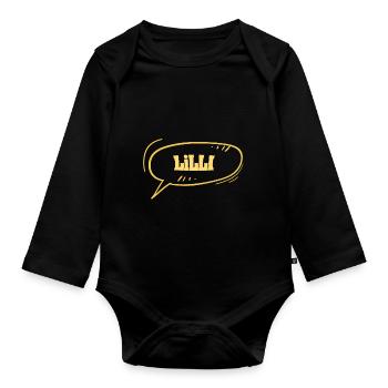 Lilli als Vorname - Baby Bio-Langarm-Body - Schwarz - Vorne