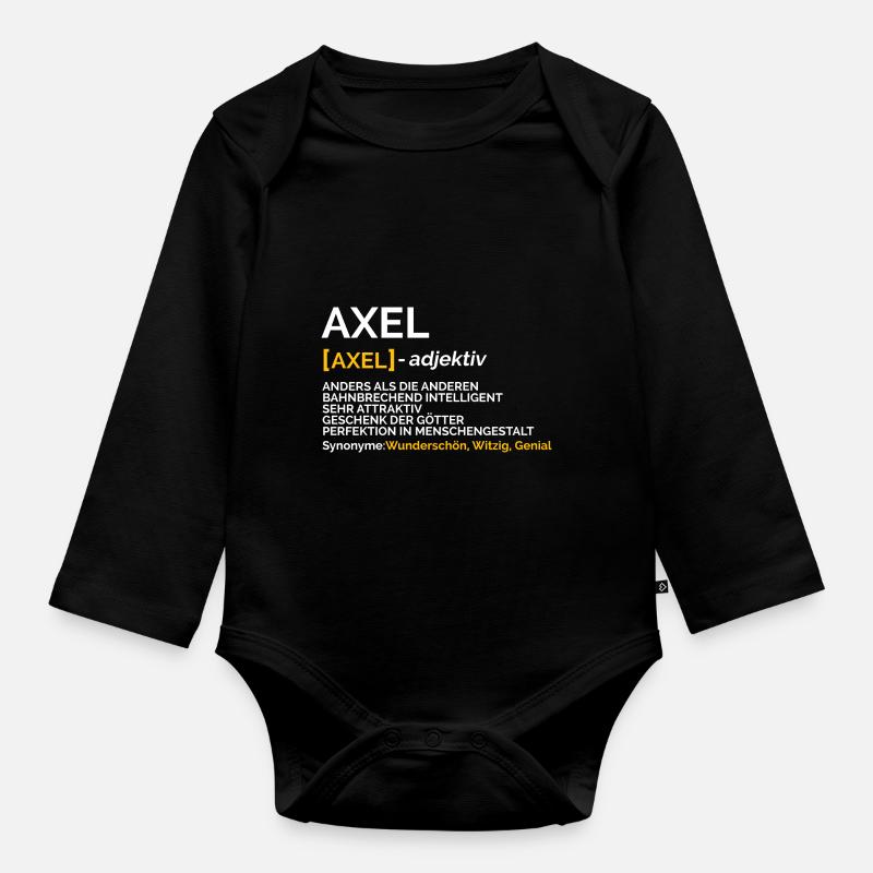 Axel - Baby Bio-Langarm-Body - Schwarz