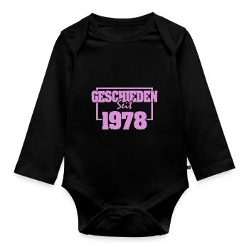 Ehe 1978 - Baby Bio-Langarm-Body - Schwarz - Vorne
