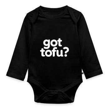 Tofu Lustiges - Baby Bio-Langarm-Body - Schwarz - Vorne