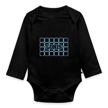 Männername Loris - Baby Bio-Langarm-Body - Schwarz - Vorne