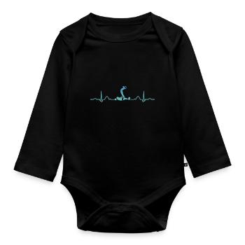 Synchronschwimmen Team Artistic Swim - Baby Bio-Langarm-Body - Schwarz - Vorne