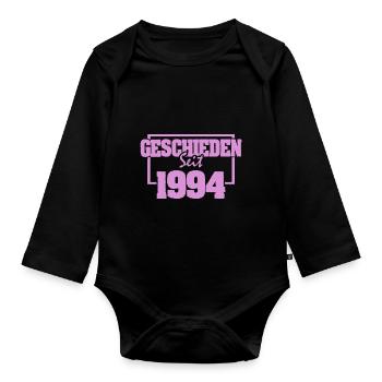 Mariage 1994 - Body Bébé bio manches longues - noir - Devant