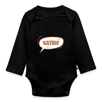 Kathie als Kathie - Baby Bio-Langarm-Body - Schwarz - Vorne