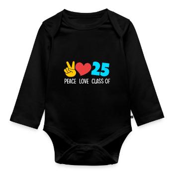 Class of 2025 Abitur Abiturient Abitur 2025 - Organic Longsleeve Baby Bodysuit - black - Front